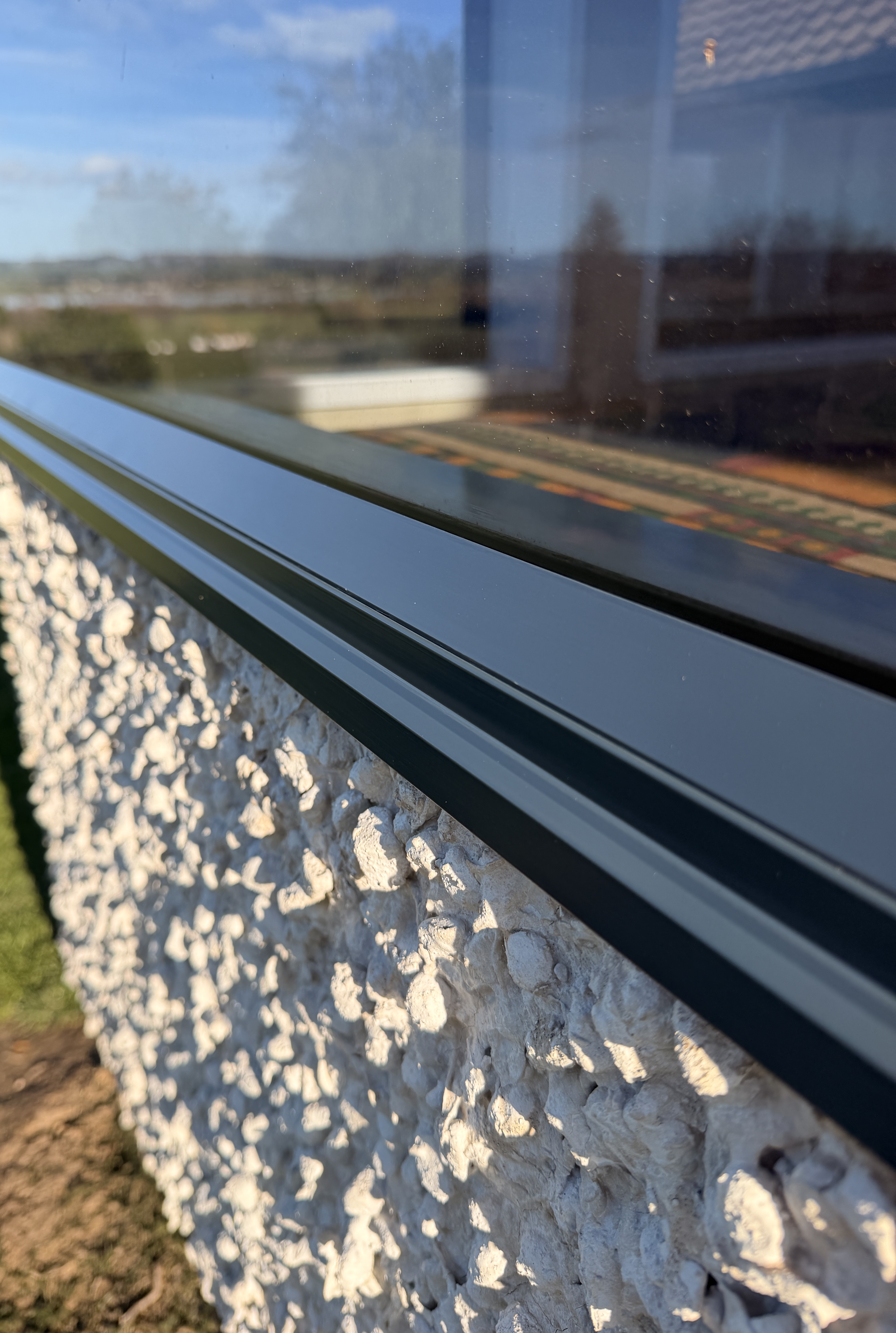 Aluminium window frame restored — after treatment